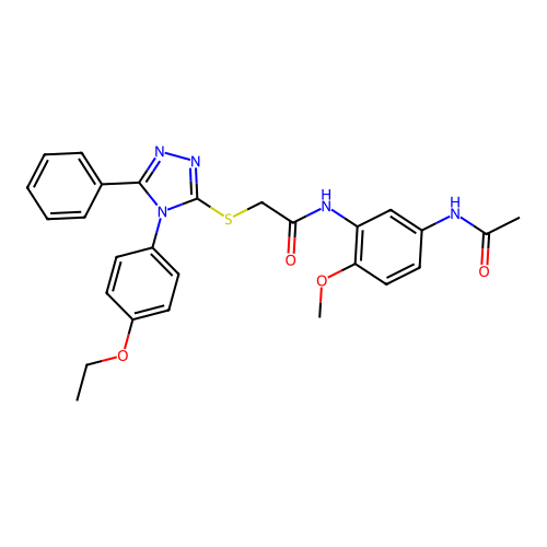 N-(5-acetamido-2-methoxyphenyl)-2-((4-(4-ethoxyphenyl)-5-phenyl-4H-1,2,4-triazol-3-yl)thio)acetamide structure