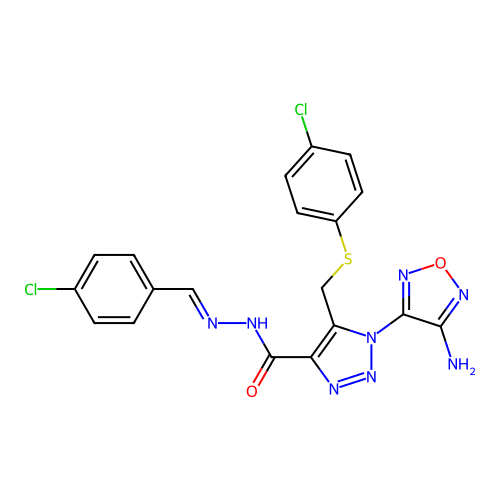 C19H14Cl2N8O2S structure