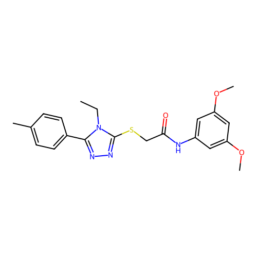 N-(3,5-dimethoxyphenyl)-2-{[4-ethyl-5-(4-methylphenyl)-4H-1,2,4-triazol-3-yl]sulfanyl}acetamide structure