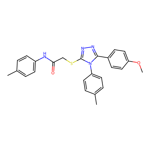 2-{[5-(4-methoxyphenyl)-4-(4-methylphenyl)-4H-1,2,4-triazol-3-yl]sulfanyl}-N-(4-methylphenyl)acetamide structure