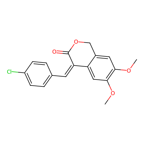 4-(4-Chlorobenzylidene)-6,7-dimethoxyisochroman-3-one structure