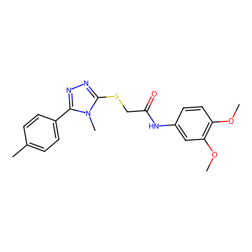 N-(3,4-dimethoxyphenyl)-2-{[4-methyl-5-(4-methylphenyl)-4H-1,2,4-triazol-3-yl]sulfanyl}acetamide structure