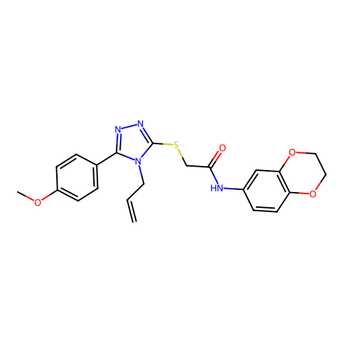 N-(2,3-dihydro-1,4-benzodioxin-6-yl)-2-{[5-(4-methoxyphenyl)-4-(prop-2-en-1-yl)-4H-1,2,4-triazol-3-yl]sulfanyl}acetamide structure