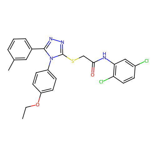 N-(2,5-dichlorophenyl)-2-{[4-(4-ethoxyphenyl)-5-(3-methylphenyl)-4H-1,2,4-triazol-3-yl]sulfanyl}acetamide structure