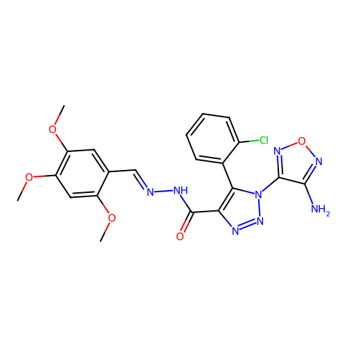 C21H19ClN8O5 structure