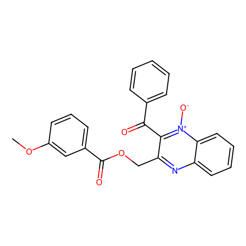 (3-Benzoyl-4-oxidoquinoxalin-4-ium-2-yl)methyl 3-methoxybenzoate structure