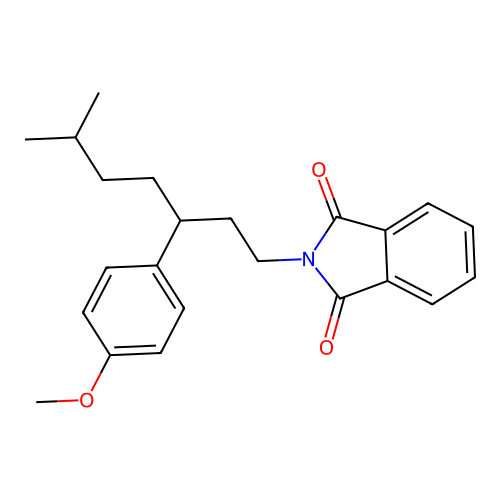 2-(3-(4-Methoxyphenyl)-6-methylheptyl)isoindoline-1,3-dione structure