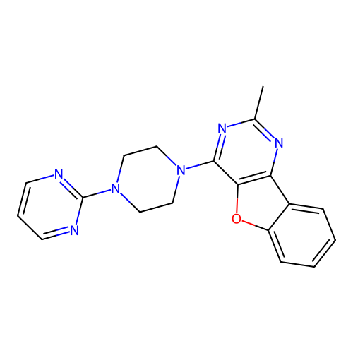 2-Methyl-4-[4-(pyrimidin-2-yl)piperazin-1-yl][1]benzofuro[3,2-d]pyrimidine structure