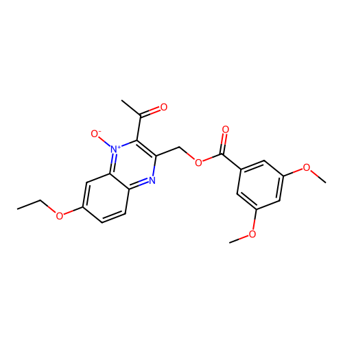(3-Acetyl-6-ethoxy-4-oxidoquinoxalin-4-ium-2-yl)methyl 3,5-dimethoxybenzoate structure