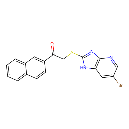 2-[(6-bromo-1H-imidazo[4,5-b]pyridin-2-yl)sulfanyl]-1-(naphthalen-2-yl)ethanone structure