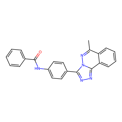 N-[4-(6-methyl[1,2,4]triazolo[3,4-a]phthalazin-3-yl)phenyl]benzamide structure