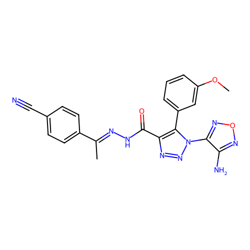 C21H17N9O3 structure