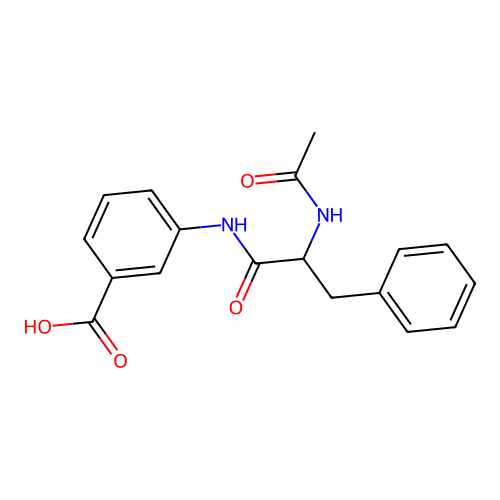 3-[(n-Acetylphenylalanyl)amino]benzoic acid structure