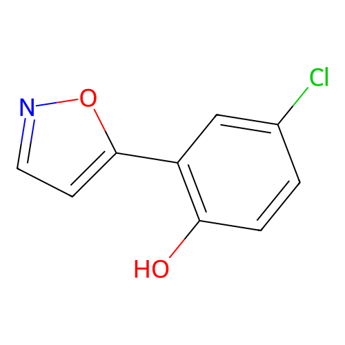 4-Chloro-2-(5-isoxazolyl)phenol structure