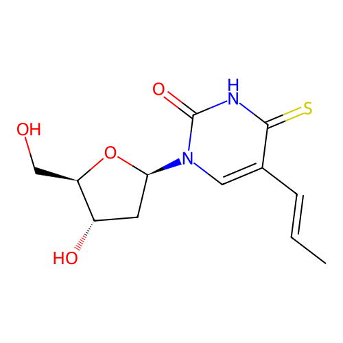 2'-Deoxy-5-(1-propenyl)-4-thio-(E)uridine structure