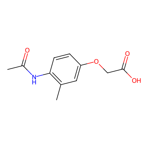 (4-Acetylamino-3-methyl-phenoxy)-acetic acid structure