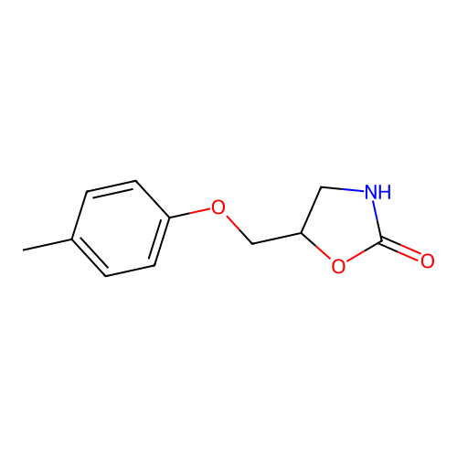 5-[(4-Methylphenoxy)methyl]-1,3-oxazolidin-2-one structure