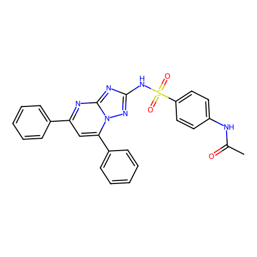 N-(4-(N-(5,7-diphenyl-[1,2,4]triazolo[1,5-a]pyrimidin-2-yl)sulfamoyl)phenyl)acetamide structure