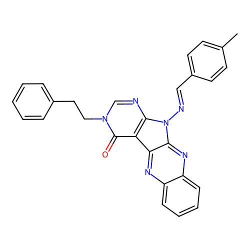 C28H22N6O structure