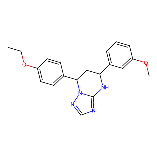7-(4-ethoxyphenyl)-5-(3-methoxyphenyl)-4,5,6,7-tetrahydro[1,2,4]triazolo[1,5-a]pyrimidine structure