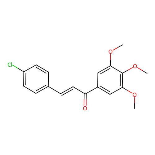(2E)-3-(4-chlorophenyl)-1-(3,4,5-trimethoxyphenyl)prop-2-en-1-one structure