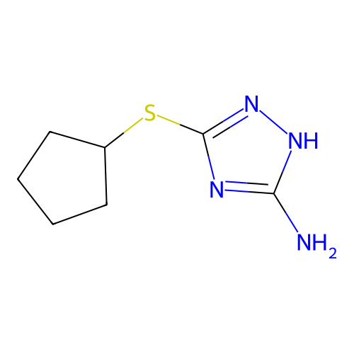 5-(Cyclopentylthio)-4H-1,2,4-triazol-3-amine structure