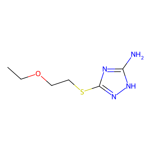 3-(2-ethoxyethylsulfanyl)-1H-1,2,4-triazol-5-amine structure