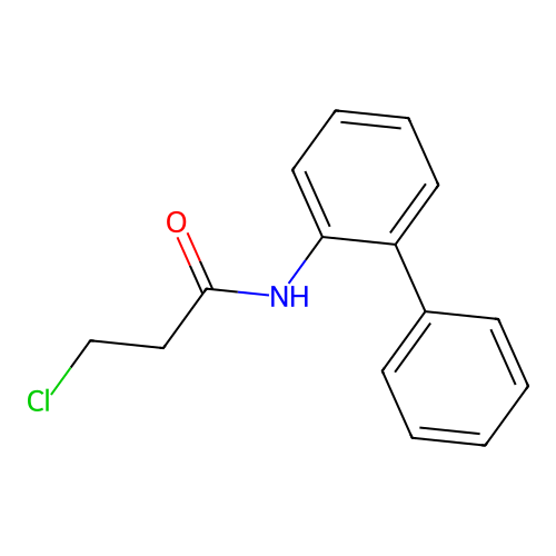 3-chloro-N-(2-phenylphenyl)propanamide structure