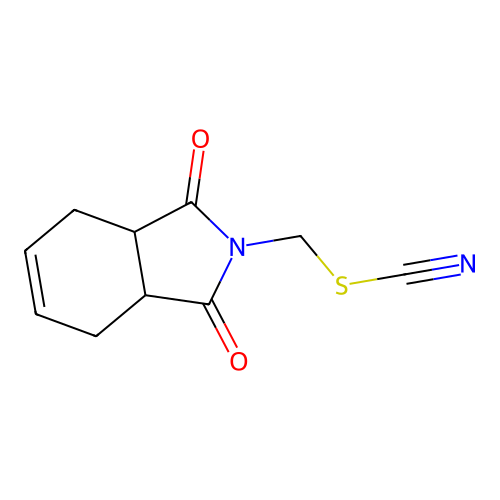 (1,3-dioxo-1,3,3a,4,7,7a-hexahydro-2H-isoindol-2-yl)methyl thiocyanate structure