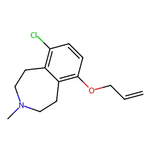 9-allyloxy-6-chloro-3-methyl-2,3,4,5-tetrahydro-1H-benzazepine structure