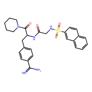 Nα-(2-萘磺酰甘氨酰)-4-脒基苯丙氨酸哌啶酰胺 structure