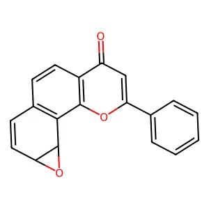 8-Phenyl-1a,9c-dihydro-6H-(1)benzoxireno(3,2-h)chromen-6-one structure