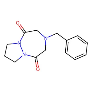 Tetrahydro-3-(phenylmethyl)-1H,7H-pyrazolo(1,2-a)(1,2,5)triazepine-1,5(2H)-dione structure