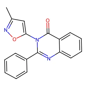 4(3H)-Quinazolinone, 3-(3-methyl-5-isoxazolyl)-2-phenyl- structure