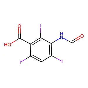 3-甲酰氨基-2,4,6-三碘苯甲酸 structure