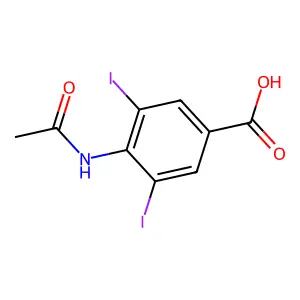 Benzoic acid, 4-acetamido-3,5-diiodo- structure