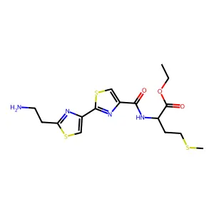 L-Methionine, N-((2'-(2-aminoethyl)(2,4'-bithiazol)-4-yl)carbonyl)-, ethyl ester structure