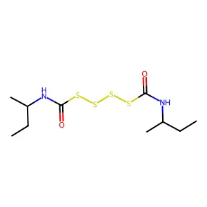 Thioperoxydicarbonicdiamide (((H2N)C(S))2S2), N,N'-bis(1-methylpropyl)- structure