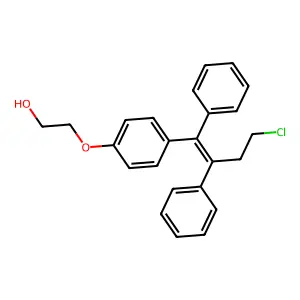2-[4-[(Z)-4-chloro-1,2-diphenylbut-1-enyl]phenoxy]ethanol structure