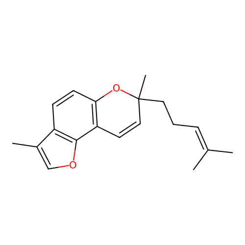 3,7-Dimethyl-7-(4-methylpent-3-enyl)furo[2,3-f]chromene structure