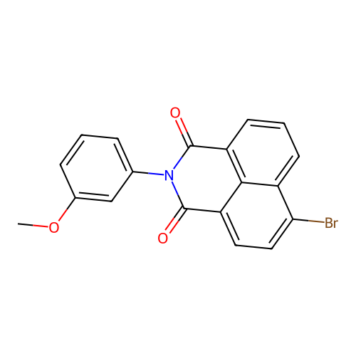 6-bromo-2-(3-methoxyphenyl)-1H-benzo[de]isoquinoline-1,3(2H)-dione structure