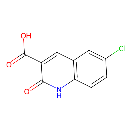 6-Chloro-2-hydroxy-quinoline-3-carboxylic acid structure