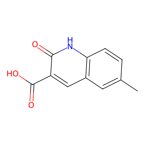6-Methyl-2-oxo-1,2-dihydro-quinoline-3-carboxylic acid structure