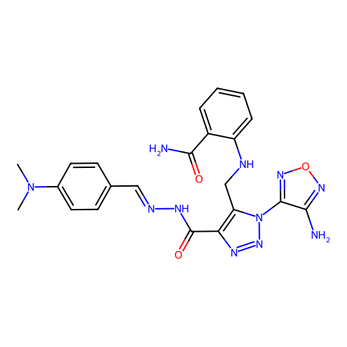 C22H23N11O3 structure