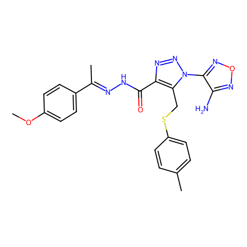 C22H22N8O3S structure