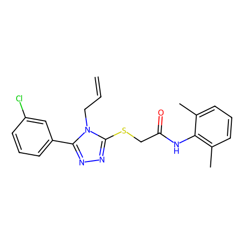 2-{[5-(3-chlorophenyl)-4-(prop-2-en-1-yl)-4H-1,2,4-triazol-3-yl]sulfanyl}-N-(2,6-dimethylphenyl)acetamide structure