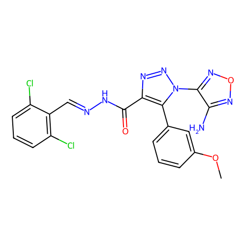 C19H14Cl2N8O3 structure