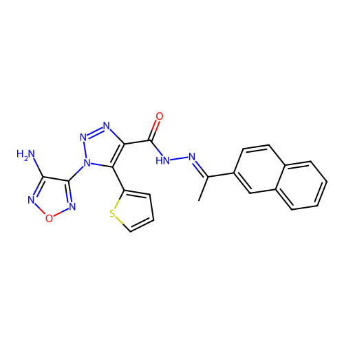 C21H16N8O2S structure