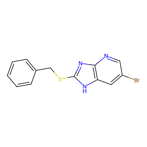 2-(benzylsulfanyl)-6-bromo-1H-imidazo[4,5-b]pyridine structure