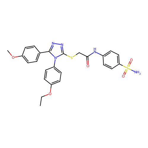 2-{[4-(4-ethoxyphenyl)-5-(4-methoxyphenyl)-4H-1,2,4-triazol-3-yl]sulfanyl}-N-(4-sulfamoylphenyl)acetamide structure